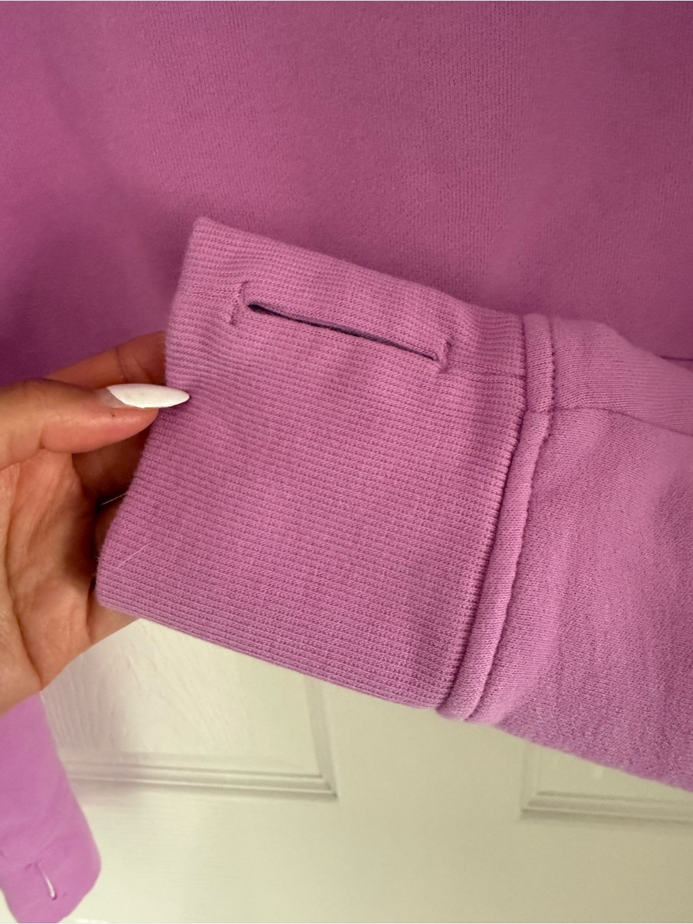 Lululemon Cropped Full-zip Scuba Hoodie in Dahlia Mauve - Picture 12 of 13
